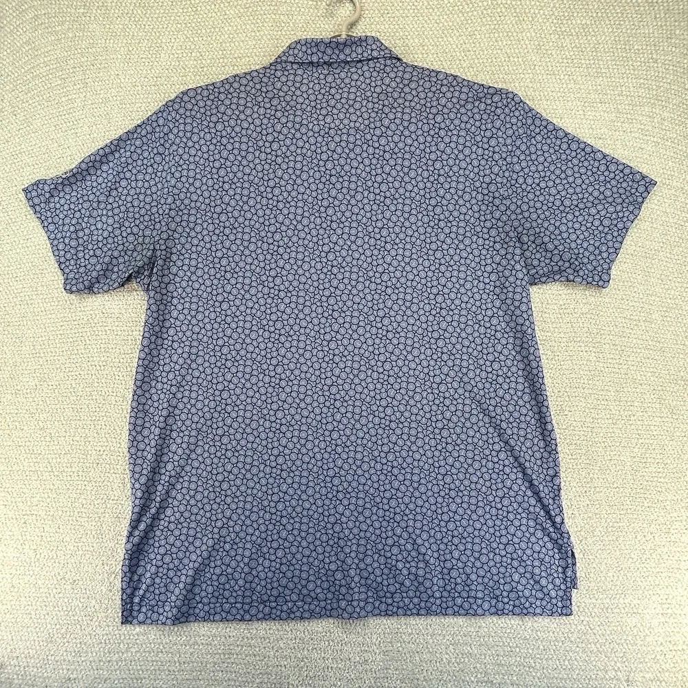 Peter Millar Polo Shirt Mens XL Blue Runner Performance Jersey Summer Comfort - Picture 7 of 16